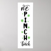 We Knijpen Terug Verticaal Klavertje Vier Bord Poster (Voorkant)