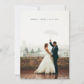 We Knoopte De Knoop Calligrafie Zwart en Wit Foto Aankondiging (Voorkant)