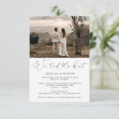 We Knoopte De Knoop Uitnodiging Eloped Aankondigin (Staand voorkant)