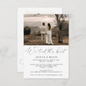 We Knoopte De Knoop Uitnodiging Eloped Aankondigin (Voorkant / Achterkant)