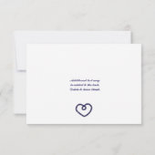We knopen de knoop Nautilus touw hart RSVP kaart (Achterkant)