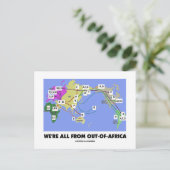 We komen allemaal uit Afrika (Haplogroup) Briefkaart (Staand voorkant)