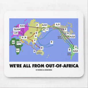 We komen allemaal uit Afrika (Haplogroup) Muismat