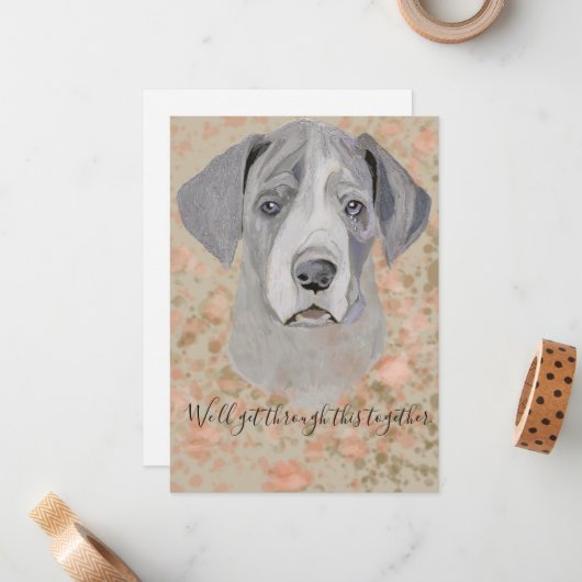 We komen er samen door met Flat Note Kaart Notitiekaartje (Voorkant / Achterkant in situ)