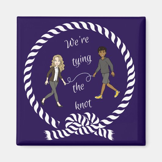 We Komen In De Knoop Nautical Gekleurde Anime Magneet (Voorkant)