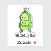 We komen in erwten grappige erwt sticker (Vel)