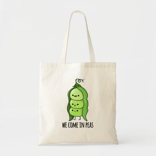 We komen in erwten grappige erwt tote bag (Voorkant)