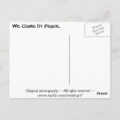 We komen in het briefkaart voor vrede (Achterkant)