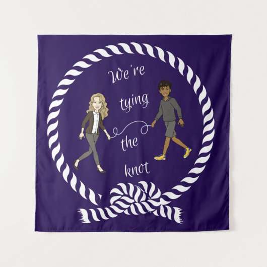 We Komen In Het Huwelijk Naailig Scheeps Themed An Wandkleed (Voorkant)