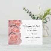 We Komen In Het Huwelijk Trouwen Citaat Bloem Kora Save The Date (Staand voorkant)