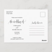 We Komen In Het Huwelijk Trouwen Opslag De Datum F Briefkaart (Achterkant)
