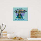 WE KOMEN IN PEACE ROBOT POSTER (Keuken)