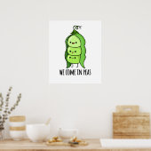 We komen in Peas Cute Pea Pun Poster (Keuken)