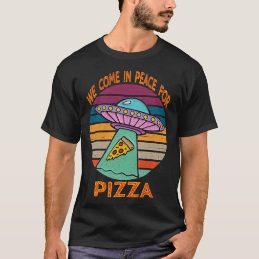 We komen in vrede voor pizza t-shirt (Voorkant)