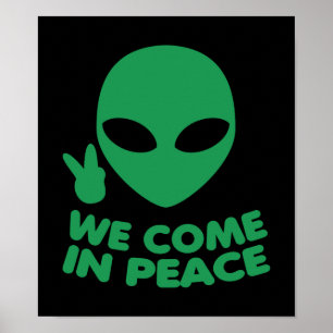 We komen in vredesnaam poster
