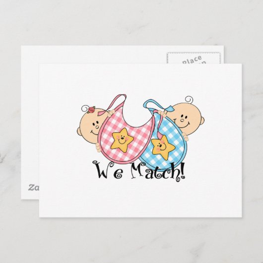 We komen overeen met tweekleppige tweelingen met b briefkaart (Voorkant / Achterkant)