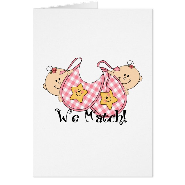 We komen overeen met tweetjes met bibs 2 meisjes (Voorkant)