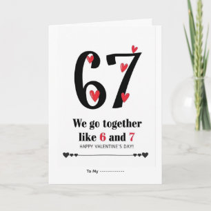 We Komen Samen Als 6 en 7 Valentijnsdag Design Kaart