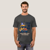 We komen terug | Grappige schoolbus terug naar sch T-shirt (Voorkant volledig)