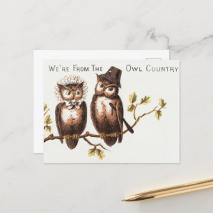 We komen uit het Uilenland: Chromolithograph Art Briefkaart