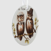 We komen uit het Uilenland: Chromolithograph Art Ornament (voorkant)