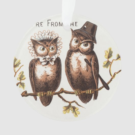 We komen uit het Uilenland: Chromolithograph Art Ornament (voorkant)