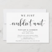 We konden gewoon niet wachten. aankondiging (Voorkant)