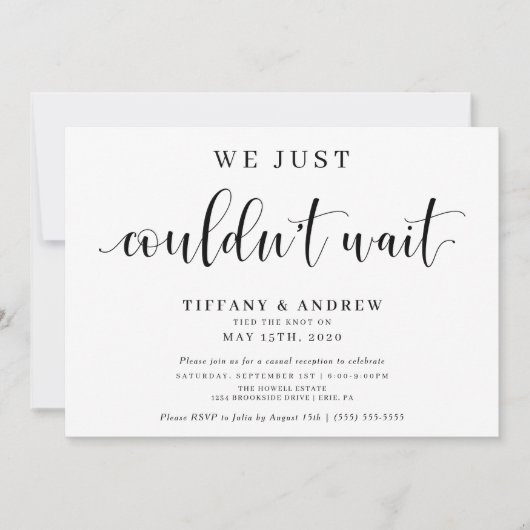 We konden gewoon niet wachten. aankondiging (Voorkant)