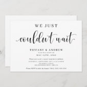 We konden gewoon niet wachten. aankondiging (Voorkant / Achterkant)