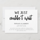 We konden gewoon niet wachten. aankondiging (Voorkant)