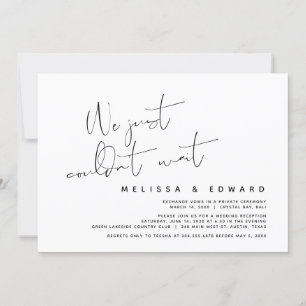 We konden gewoon niet wachten, Modern Wedding Elop Kaart