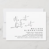 We konden gewoon niet wachten, moderne trouw-ontsn kaart (Voorkant)