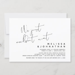 We konden gewoon niet wachten, moderne trouw-ontsn kaart