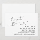 We konden gewoon niet wachten, moderne trouwdag el kaart (Voorkant / Achterkant)