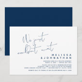 We konden gewoon niet wachten, Moderne Trouwvlucht Kaart (Voorkant / Achterkant)