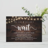 We konden gewoon niet wachten, Rustic Elopement Pa Kaart (Staand voorkant)