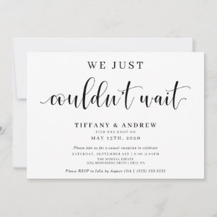 We konden gewoon niet wachten Trouwen Aankondiging