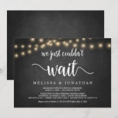 We konden gewoon niet wachten, Wedding Elopement I Kaart (Voorkant / Achterkant)