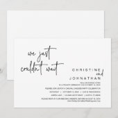 We konden gewoon niet wachten, Wedding Elopement P Kaart (Voorkant / Achterkant)