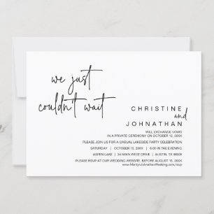 We konden gewoon niet wachten, Wedding Elopement P Kaart