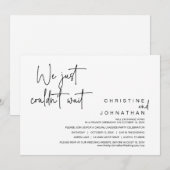 We konden gewoon niet wachten, Wedding Elopement P Kaart (Voorkant / Achterkant)