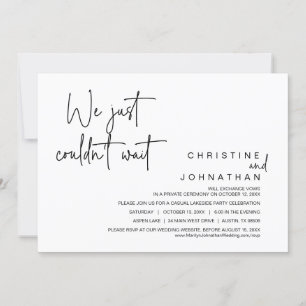 We konden gewoon niet wachten, Wedding Elopement P Kaart