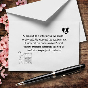 We konden het niet doen zonder jou, we hebben echt bedankkaart