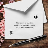 We konden niet stoppen met het zien van je bruilof bedankkaart