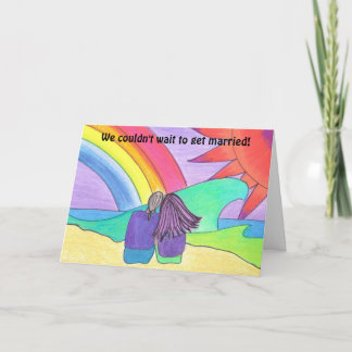 We konden niet wachten om te trouwen... aankondiging