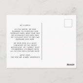 We konden niet wachten op de aankondiging van Elop Briefkaart (Achterkant)