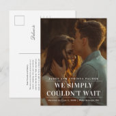 We konden niet wachten op de aankondiging van het  (Voorkant / Achterkant)