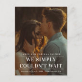 We konden niet wachten op de aankondiging van het  (Voorkant)