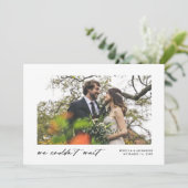 We konden niet wachten op Elopement Aankondiging (Staand voorkant)