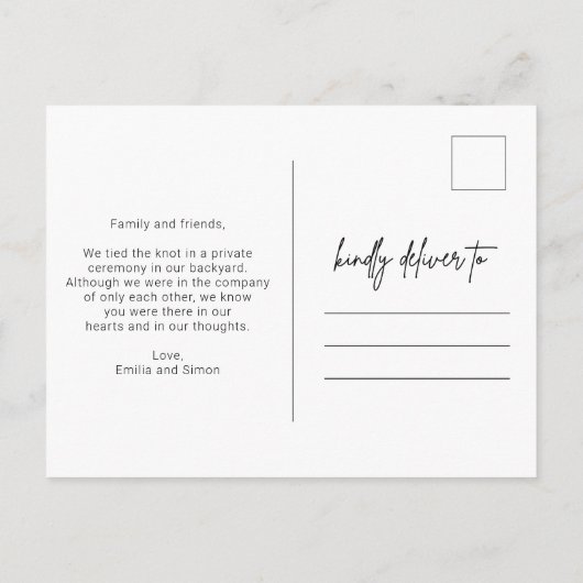 We konden niet wachten op het Briefkaart van de aa (Achterkant)